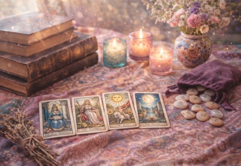 Symbolic tarot card design